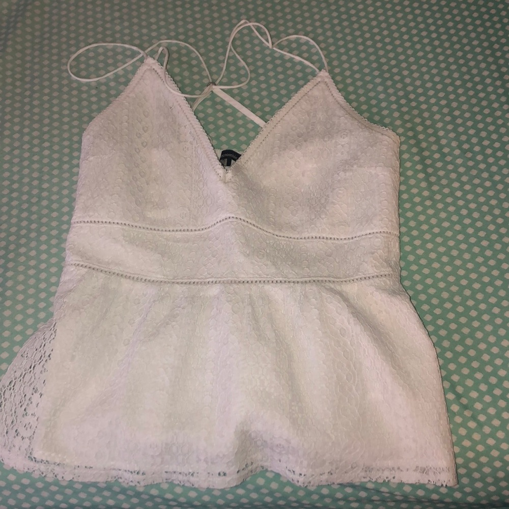 Pretty white lace top